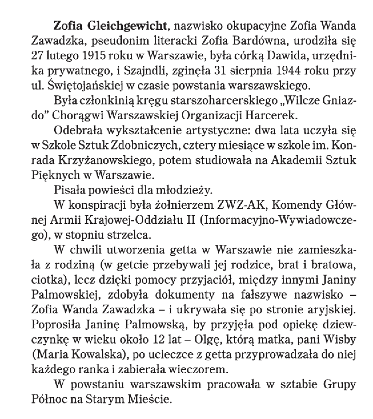 Zofia Bardówna